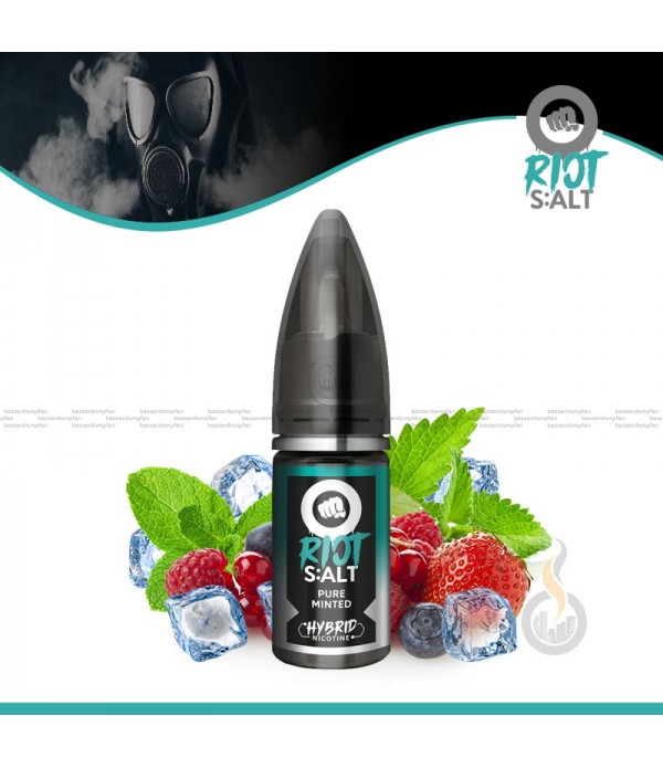 RIOT SALT Pure Minted Hybrid Nic Salt Liquid - 10 ml