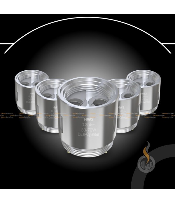 5x Eleaf ELLO Mini HW2 DUAL Cylinder Coil - 0.3 Ohm