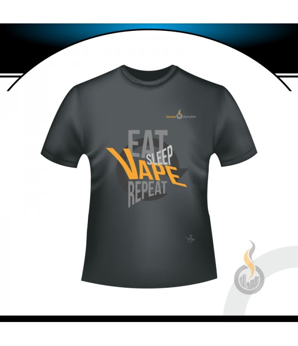 besser T-SHIRT - EAT SLEEP VAPE REPEAT - Herren