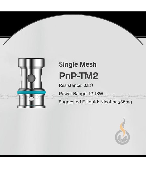 5x Voopoo PnP-TM2 Coil Verdampferkopf - 0.8 Ohm